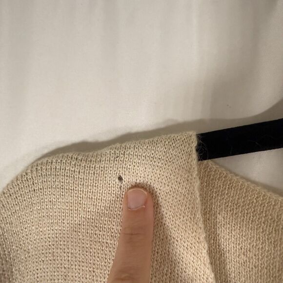 Rachel Comey Baby Alpaca Dress Women's Large Ivory Long Sleeve Side Cutouts - Picture 5 of 14